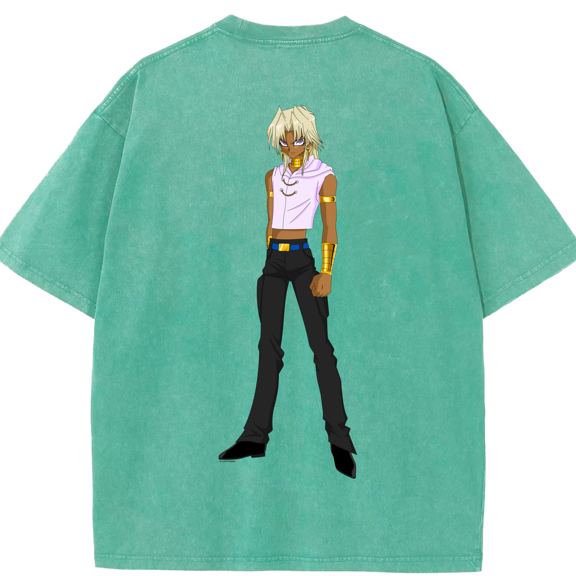 （画像用） 遊☆戯☆王 Yu-Gi-Oh! 綿100% ヴィンテージ風 半袖Tシャツ（背面プリント）